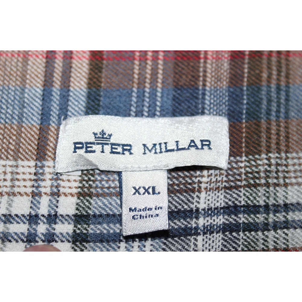 Peter Millar Mountainside Juno Dunes Multi Plaid Sport Shirt Button Up Size XXL - Picture 3 of 10